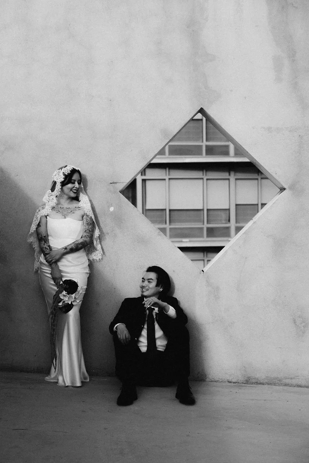 Leslie and Richard's elopement in San Diego's historic Gaslamp Quarter.
