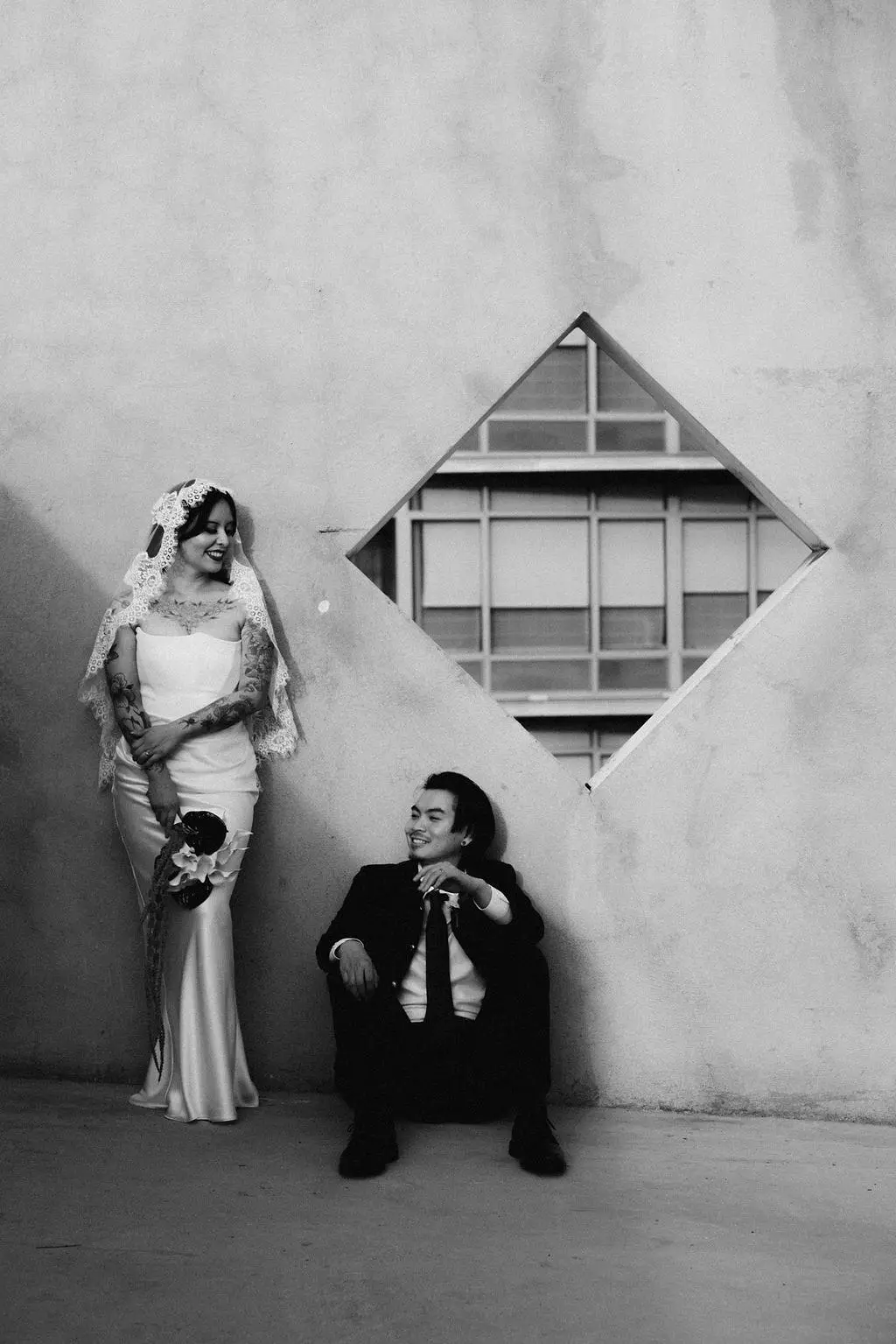 Downtown San Diego elopement photography in the Gaslamp Quarter by Cinematica Weddings.