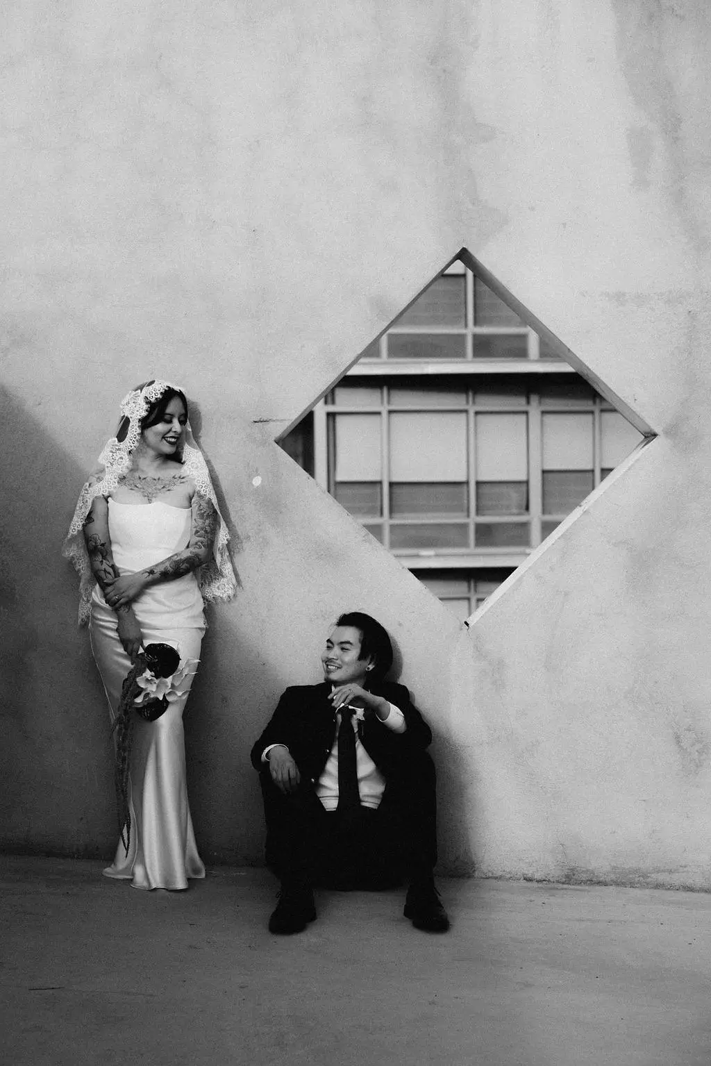 Leslie and Richard's elopement in San Diego's historic Gaslamp Quarter.