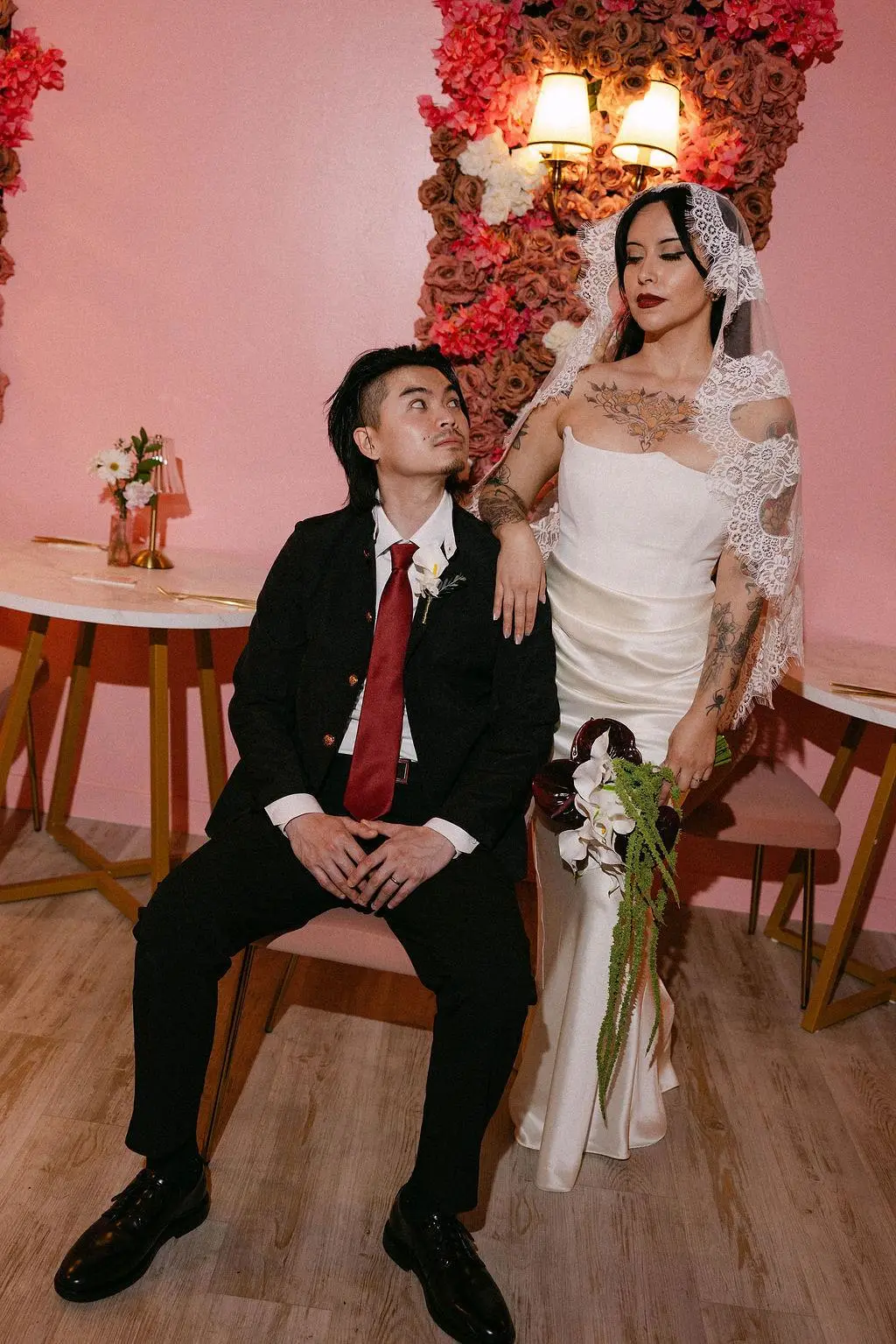 Downtown San Diego elopement photography in the Gaslamp Quarter by Cinematica Weddings.