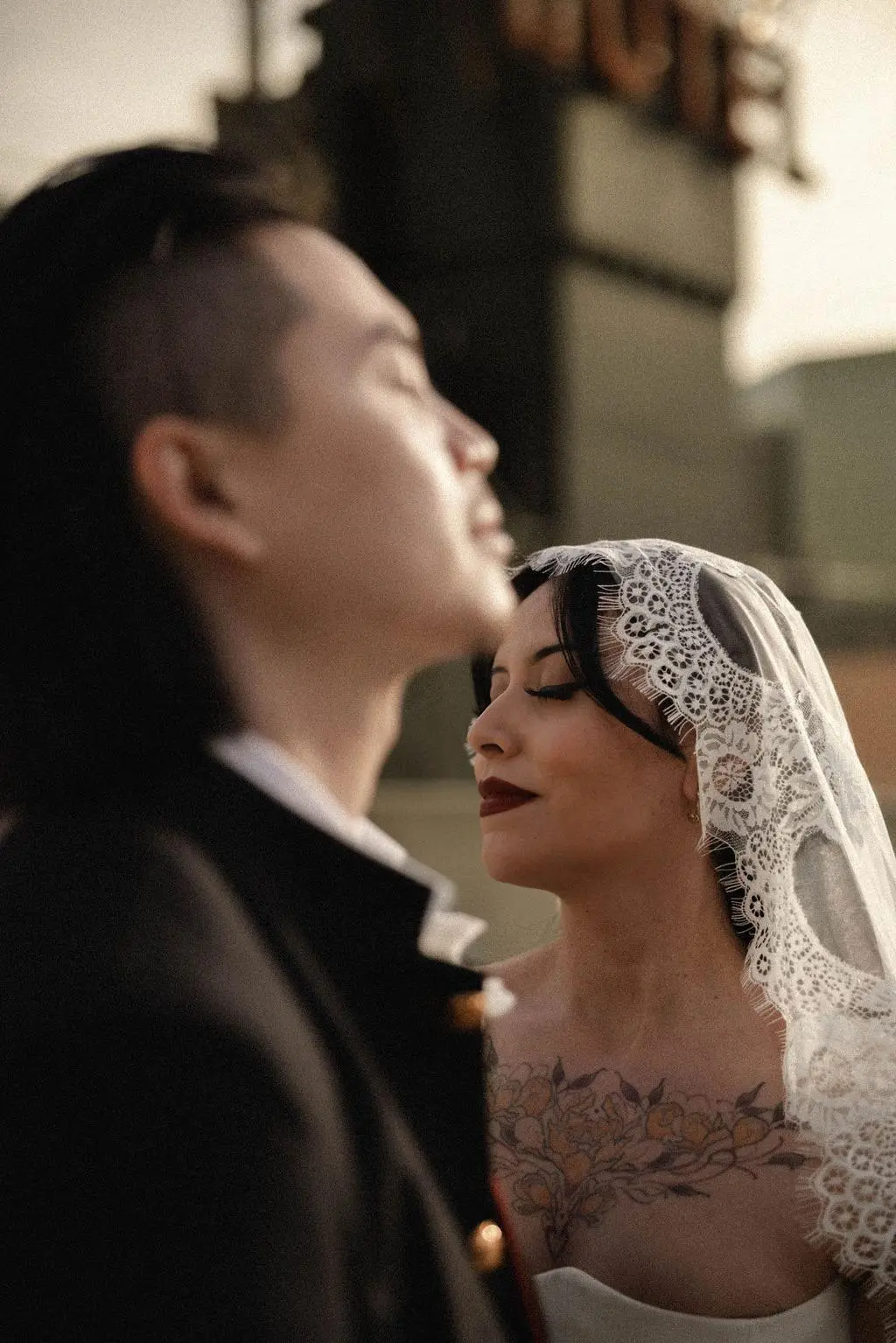 Downtown San Diego elopement photography in the Gaslamp Quarter by Cinematica Weddings.