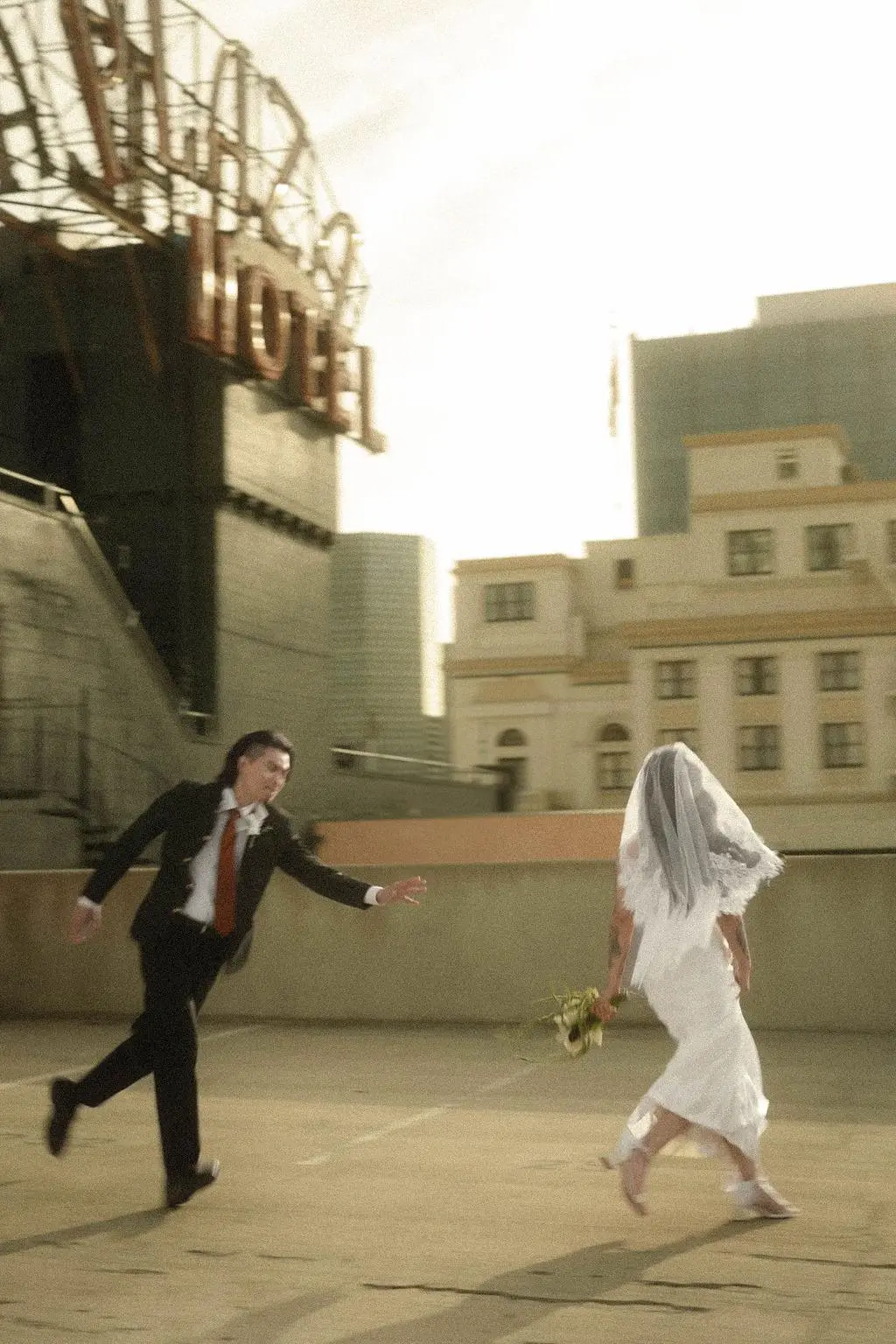 Downtown San Diego elopement photography in the Gaslamp Quarter by Cinematica Weddings.