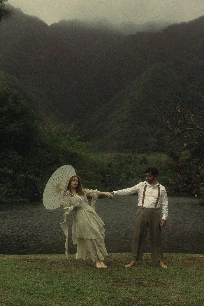 North Shore Oahu elopement photography by Cinematica Weddings, featured on Junebug Weddings.