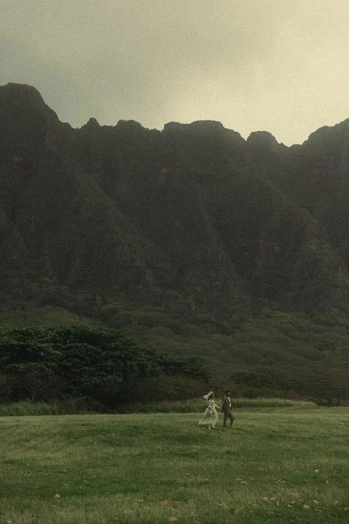 North Shore Oahu elopement photography by Cinematica Weddings, featured on Junebug Weddings.